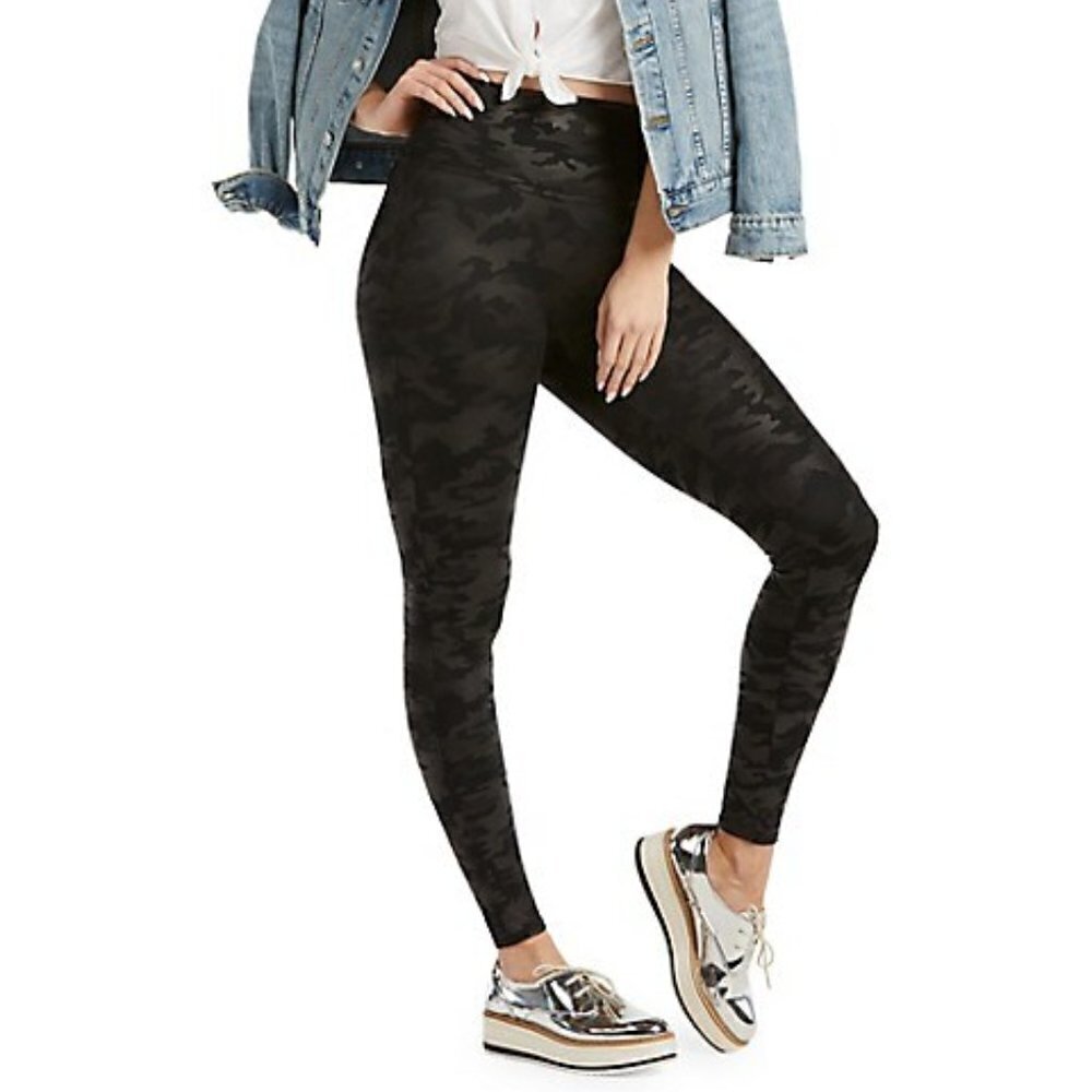 Spanx | Faux Leather Camo Leggings